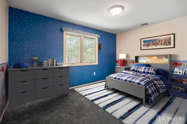 16 Darby Rd, East Brunswick, NJ 08816 - carpeted bedroom featuring wallpapered walls