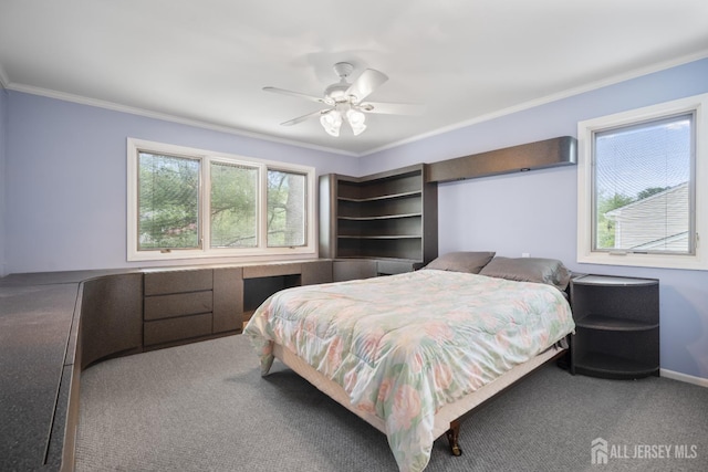 16 Darby Rd, East Brunswick, NJ 08816 - carpeted bedroom featuring ornamental molding and ceiling fan