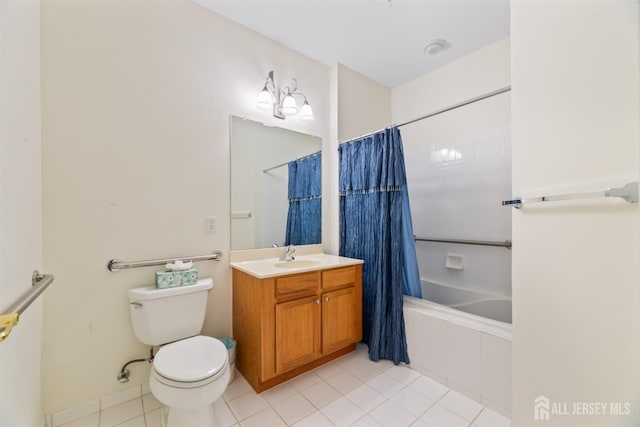 2206 Cedar Village Blvd, East Brunswick, NJ 08816 - full bathroom with tile patterned floors, tiled shower / bath, and vanity