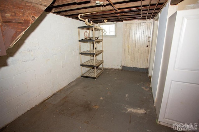 view of basement