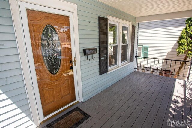 view of doorway to property