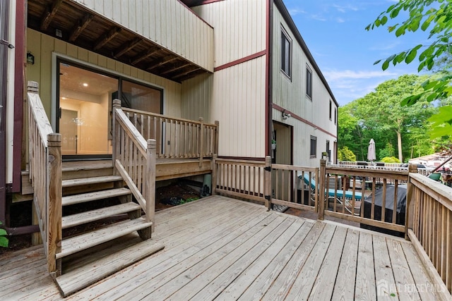 50 Ellen Heath Dr, Matawan, NJ 07747 - wooden terrace featuring stairs