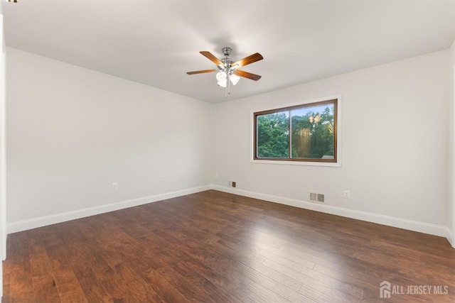 50 Ellen Heath Dr, Matawan, NJ 07747 - spare room with ceiling fan, baseboards, and wood finished floors