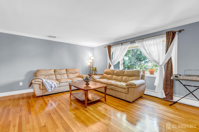11 Eagle Rd, Edison, NJ 08820 - living area featuring light wood-style floors and crown molding