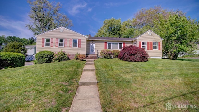 9 Salem Rd, East Brunswick, NJ 08816 - view of front of property featuring a front yard and a chimney