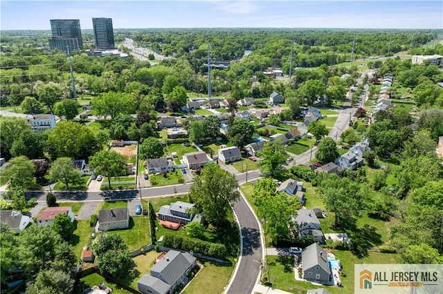 aerial view of residential area
