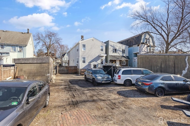 view of road featuring a residential view