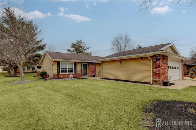 490 Grandin Rd Unit A, Monroe, NJ 08831 - single story home featuring brick siding, a garage, a front yard, and concrete driveway