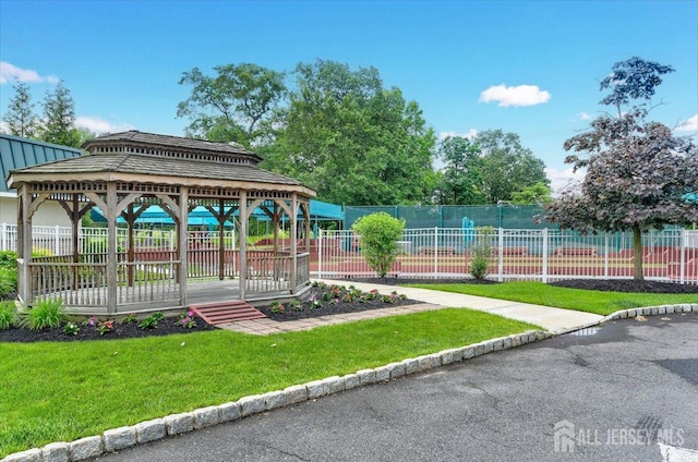 490 Grandin Rd Unit A, Monroe, NJ 08831 - view of property's community featuring a lawn, fence, and a gazebo
