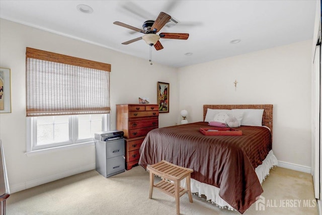 490 Grandin Rd Unit A, Monroe, NJ 08831 - bedroom featuring light colored carpet, a ceiling fan, and baseboards