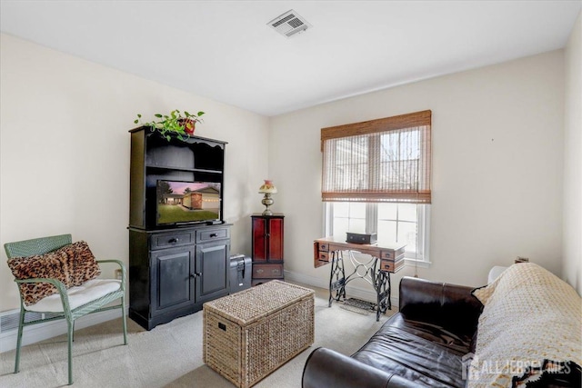 490 Grandin Rd Unit A, Monroe, NJ 08831 - living room with baseboards, light carpet, and visible vents