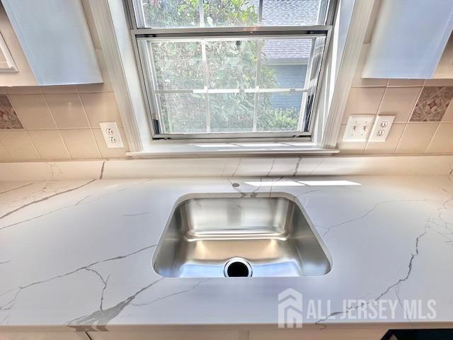 13-B Ashbourne Dr Unit B, Monroe, NJ 08831 - kitchen view of decorative backsplash and light stone counters