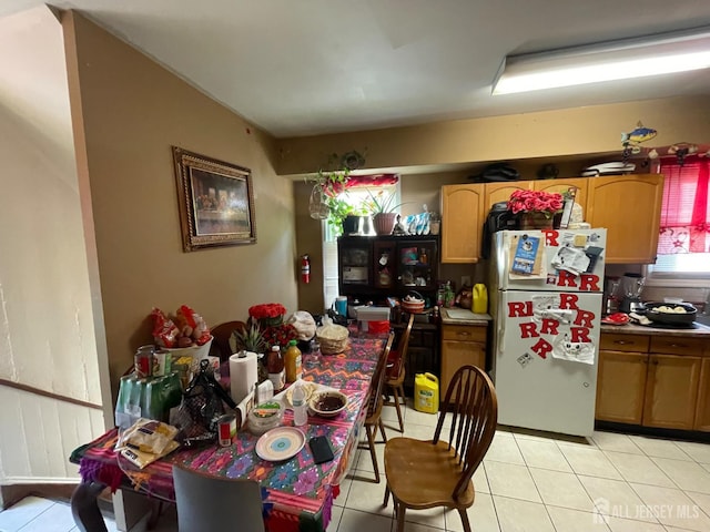18 Bethany St, New Brunswick, NJ 08901 - dining room with light tile patterned floors