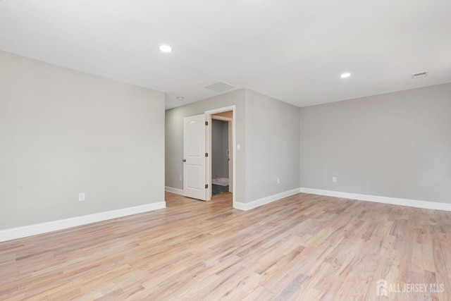 141 Day St, South Plainfield, NJ 07080 - empty room with light wood finished floors, baseboards, and recessed lighting