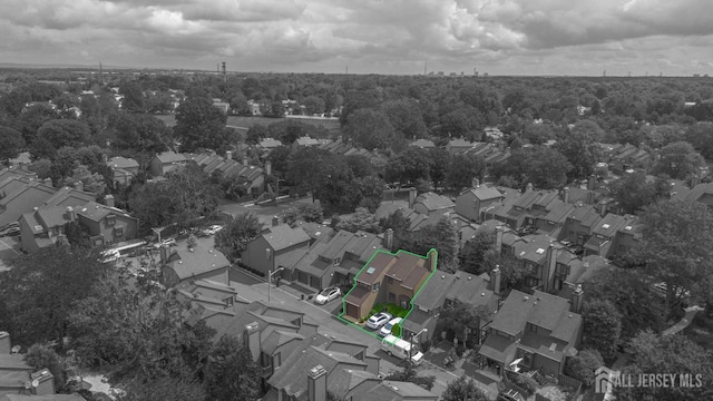 66 Riverbend Dr, North Brunswick, NJ 08902 - aerial perspective of suburban area with property boundaries highlighted