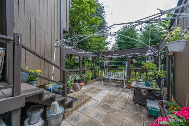 66 Riverbend Dr, North Brunswick, NJ 08902 - view of patio / terrace with stairway