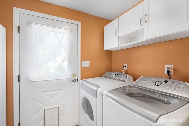 553 Harrison Ave, South Plainfield, NJ 07080 - washroom with cabinet space and washer and clothes dryer