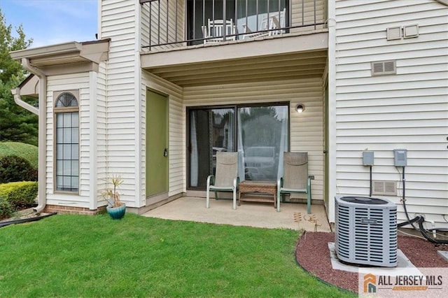1601 Pebble Pl Unit 1601, Sayreville, NJ 08859 - exterior space with a yard, central AC, a balcony, and a patio area