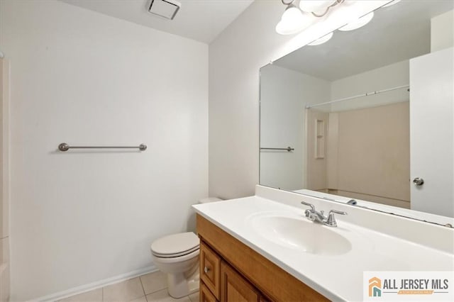 1601 Pebble Pl Unit 1601, Sayreville, NJ 08859 - bathroom with tile patterned flooring, walk in shower, toilet, and vanity