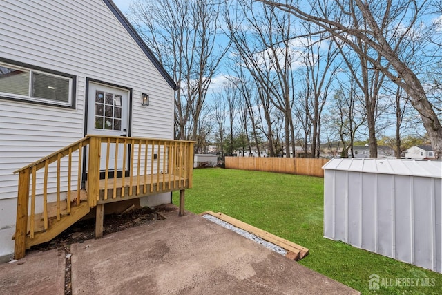 273 Park St, Franklin Twsp, NJ 08873 - view of yard with a wooden deck and a patio area