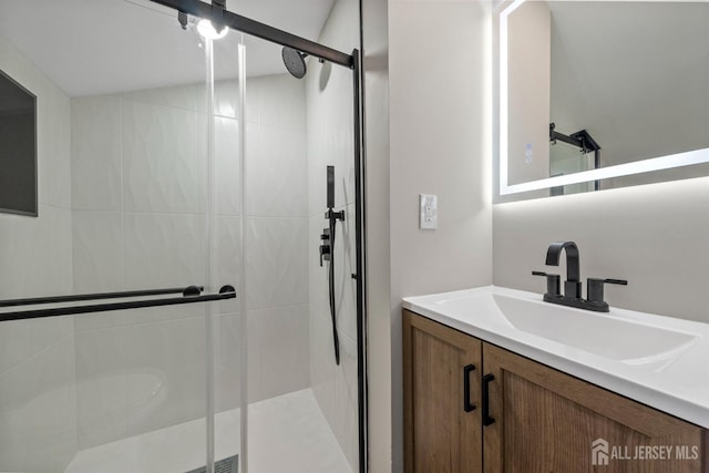 273 Park St, Franklin Twsp, NJ 08873 - bathroom featuring a shower stall and vanity