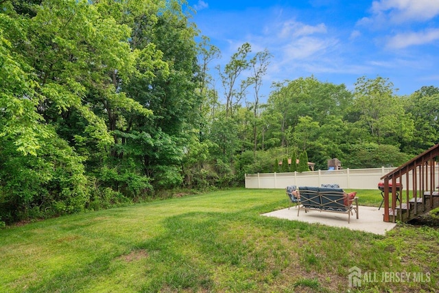 15 Homestead Dr, Burlington Twp, NJ 08068 - view of yard with a patio and stairway