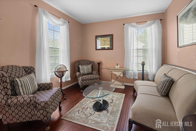 15 Homestead Dr, Burlington Twp, NJ 08068 - living room featuring wood finished floors and baseboards