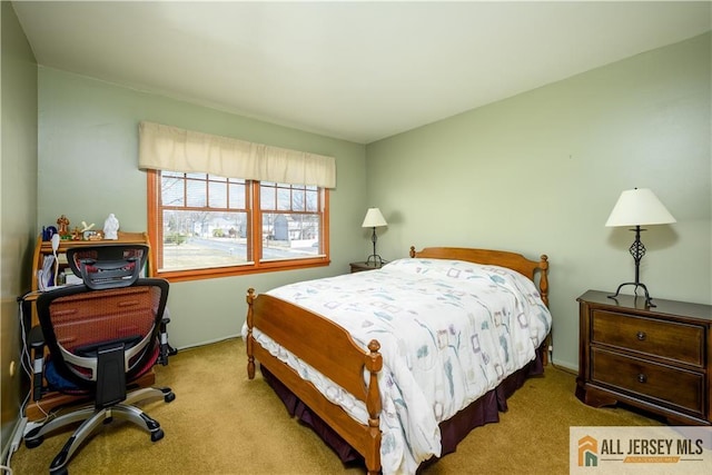 view of carpeted bedroom