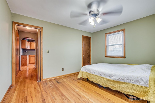1332 Crescent Ave, Roselle, NJ 07203 - bedroom featuring light wood-type flooring, baseboards, a closet, and ceiling fan