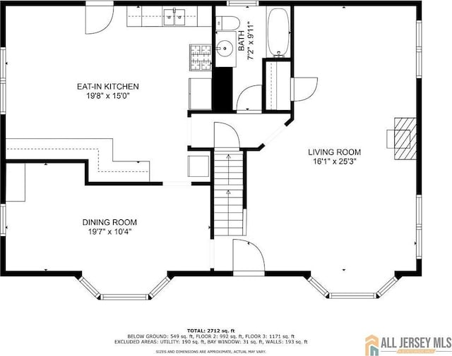 14 Fisher Ave, Middlesex, NJ 08846 - floor plan / room layout
