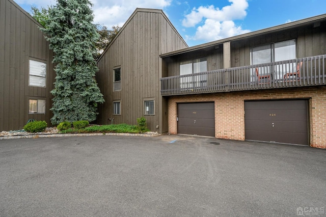 view of property featuring a garage