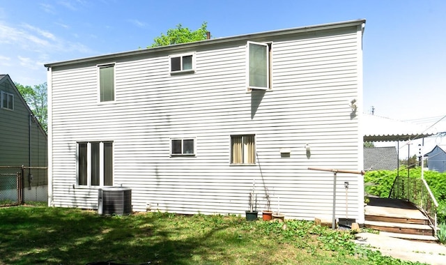 35 Barkalow St, South Amboy, NJ 08879 - back of property featuring central AC unit