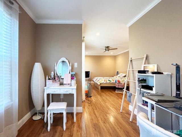 196 Jonathan Pl, Franklin Twsp, NJ 08873 - bedroom with wood finished floors, ornamental molding, and recessed lighting