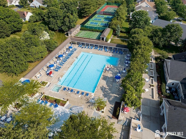52-C Rutland Ln, Monroe, NJ 08831 - aerial view of a pool
