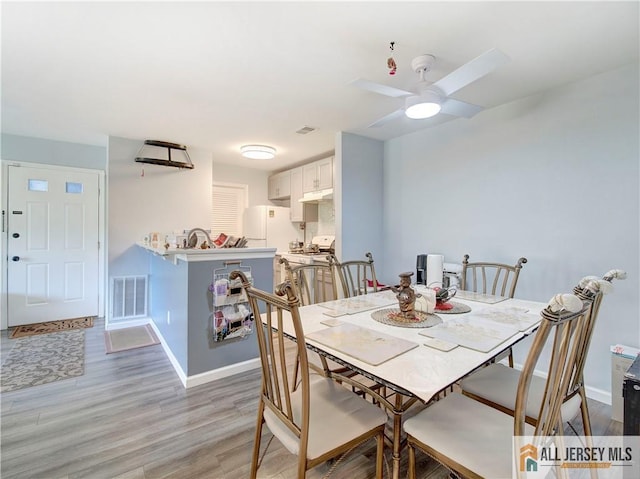 285 Cozzens Ct Unit 285, East Brunswick, NJ 08816 - dining room featuring light wood-style floors and ceiling fan