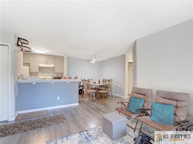 285 Cozzens Ct Unit 285, East Brunswick, NJ 08816 - living room with light wood-style floors and baseboards