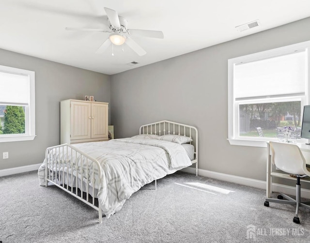 13 Crabtree Rd, Old Bridge, NJ 07747 - carpeted bedroom featuring baseboards and ceiling fan