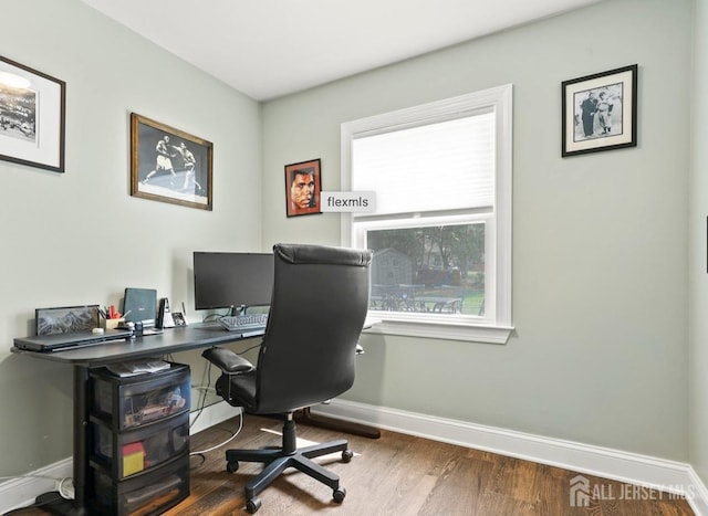 13 Crabtree Rd, Old Bridge, NJ 07747 - office area with wood finished floors and baseboards
