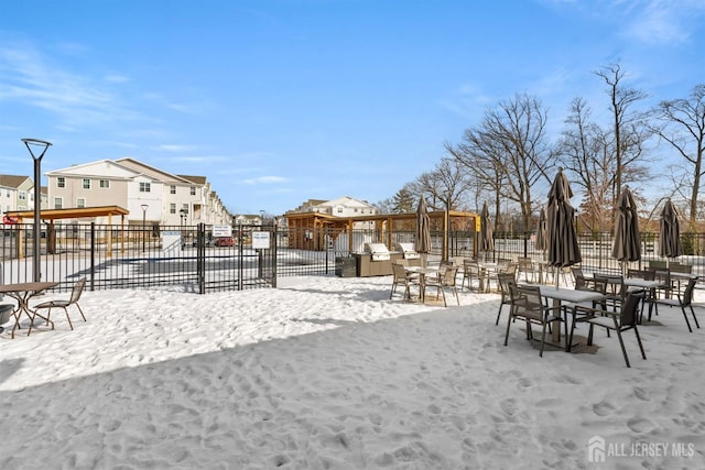 70 Depot Way, Dunellen, NJ 08812 - yard layered in snow with a residential view