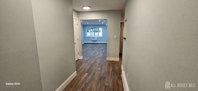 7 Lake Ave Unit Ia, East Brunswick, NJ 08816 - corridor featuring dark wood finished floors, baseboards, and baseboard heating
