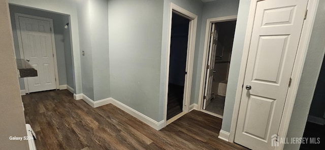 7 Lake Ave Unit Ia, East Brunswick, NJ 08816 - corridor with dark wood-style floors and baseboards