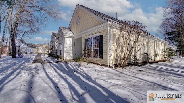 view of snowy exterior