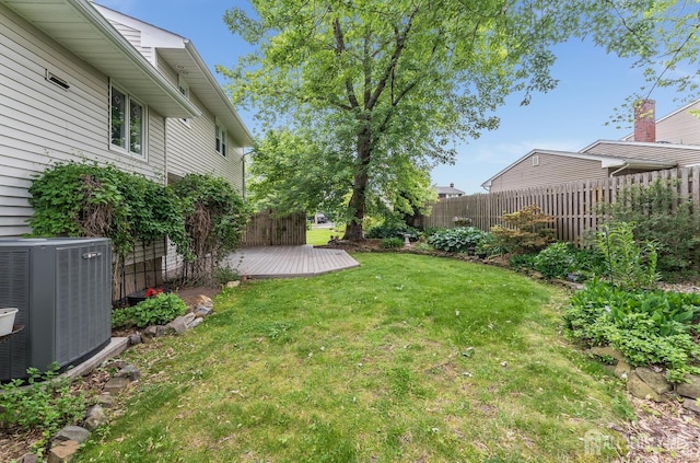 104 Laurel Ave, South Plainfield, NJ 07080 - fenced backyard featuring a wooden deck