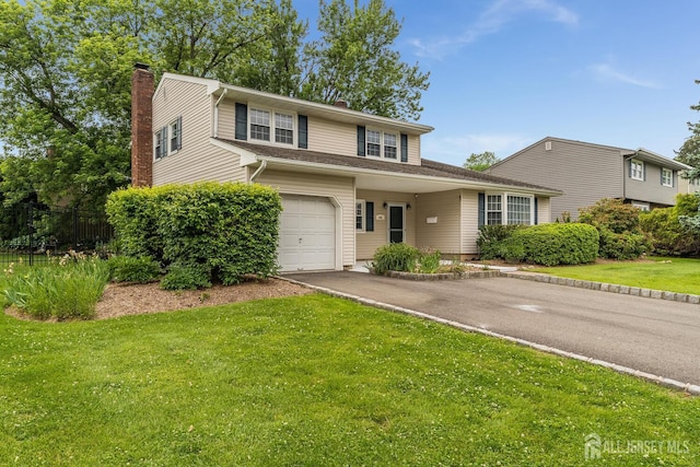 104 Laurel Ave, South Plainfield, NJ 07080 - traditional home with a chimney, driveway, and a garage