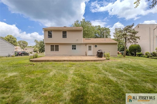 64 Netherwood Cir, Edison, NJ 08820 - rear view of property with a patio and a yard