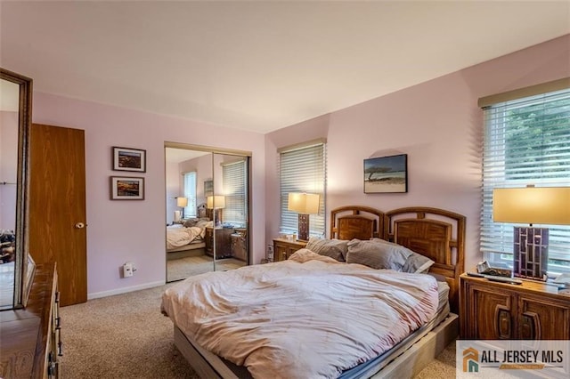 64 Netherwood Cir, Edison, NJ 08820 - bedroom featuring carpet flooring, multiple windows, and a closet