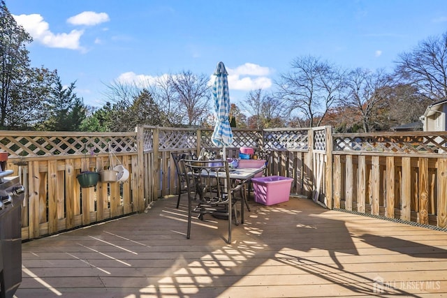 view of wooden deck