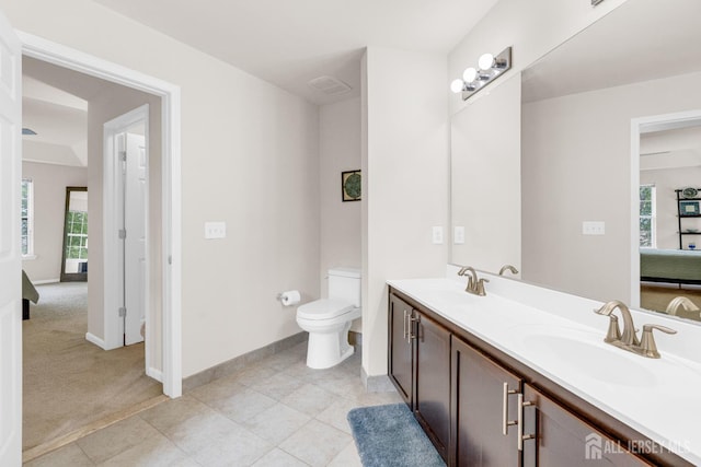 1206 Fir Ct, Franklin Twsp, NJ 08873 - full bathroom with ensuite bath, double vanity, and tile patterned floors