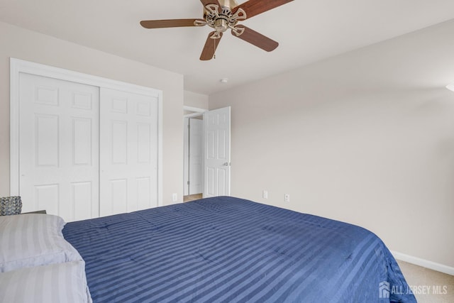 1206 Fir Ct, Franklin Twsp, NJ 08873 - carpeted bedroom featuring ceiling fan and a closet
