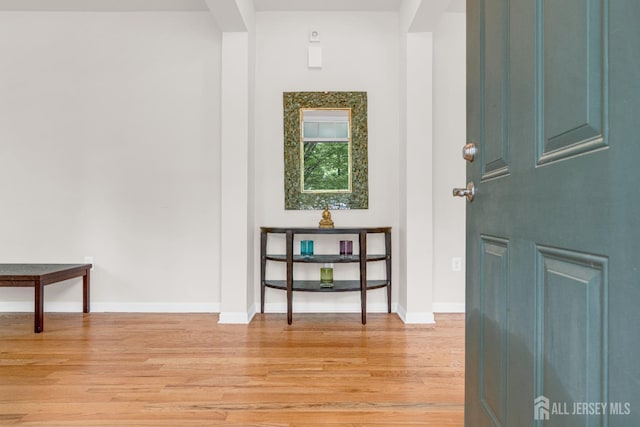 1206 Fir Ct, Franklin Twsp, NJ 08873 - foyer featuring light wood-style flooring and baseboards